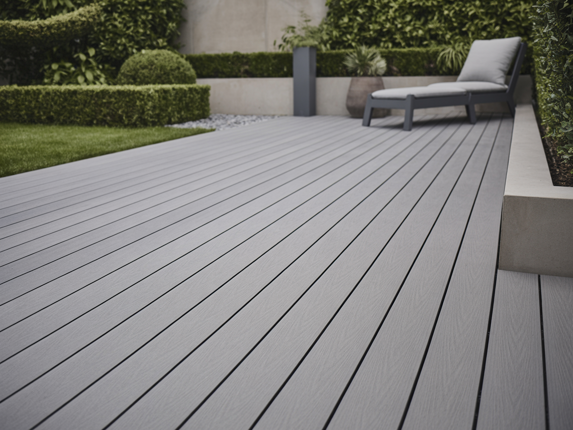 Terrasse composite nettoyée