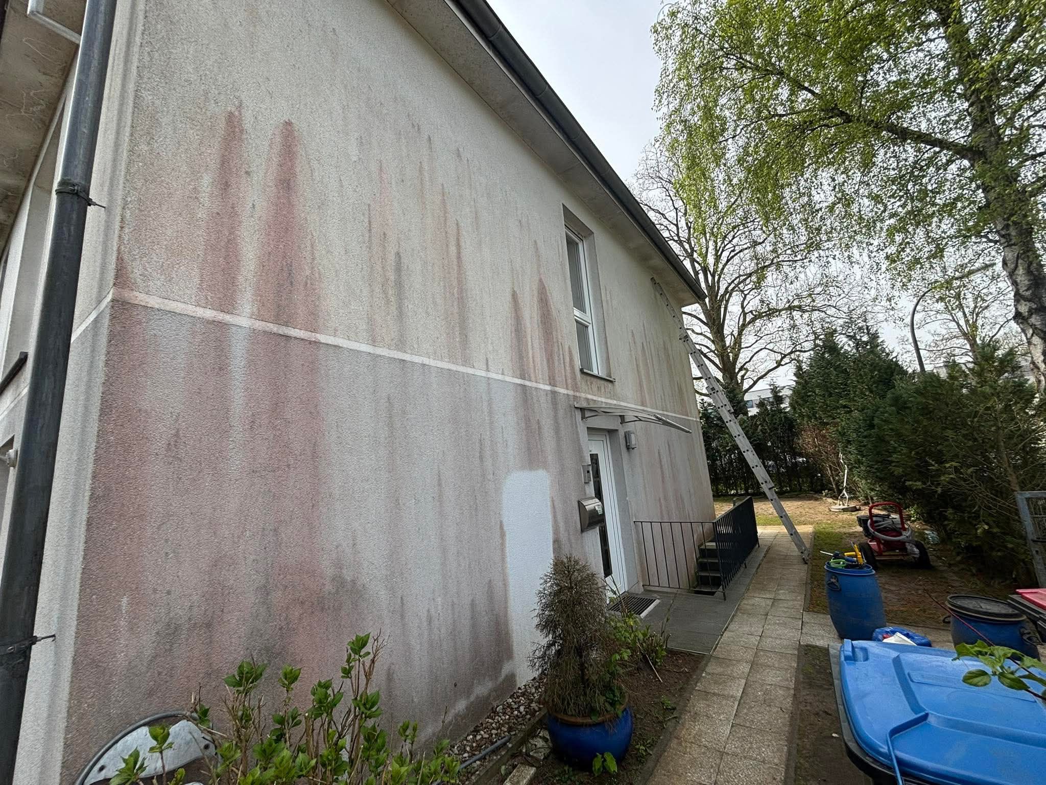 Façade latérale avant traitement