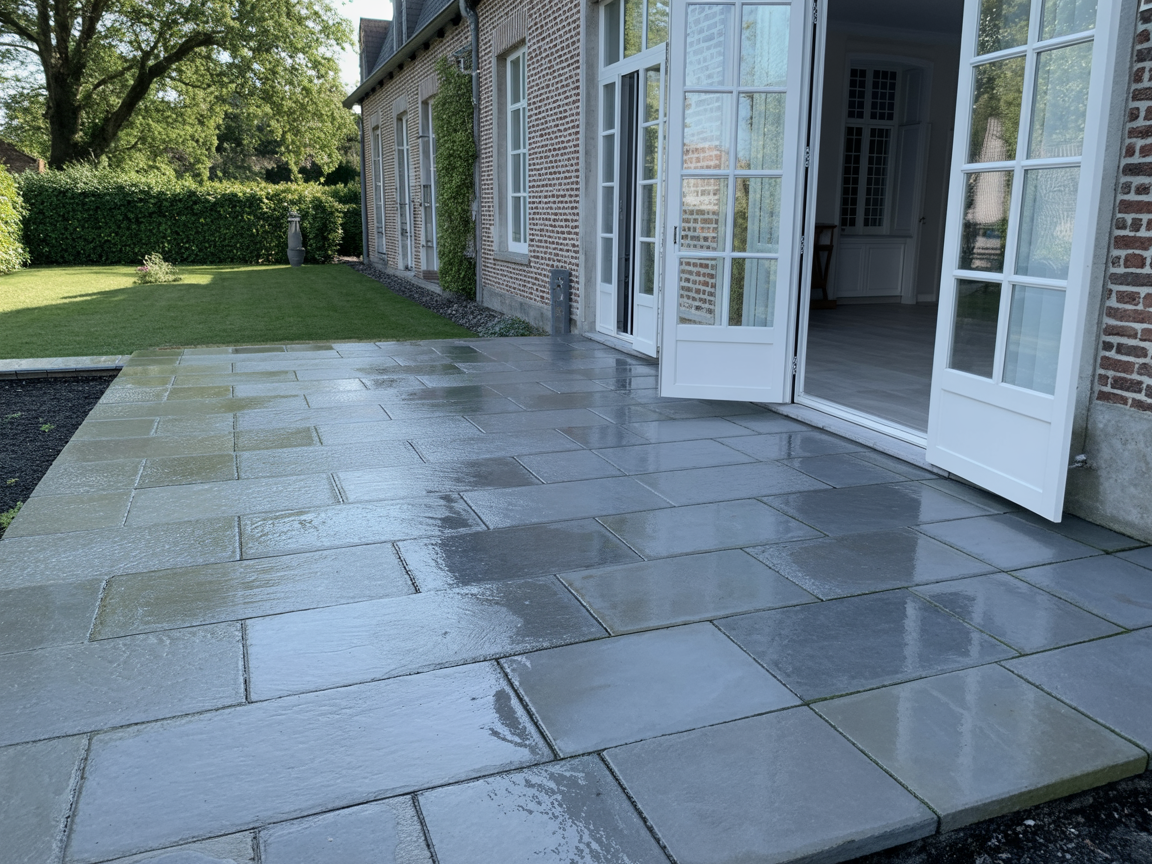 Terrasse en pierre naturelle